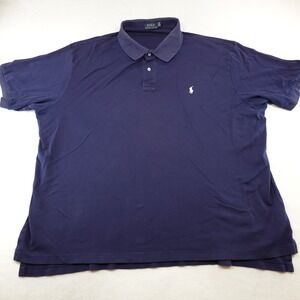 Polo Ralph Lauren Polo Shirt Mens 3XB Navy Short Sleeve‎ Cotton Casual Preppy